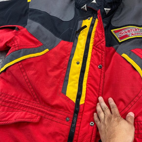 Snap-On Sport Winter Jacket Insulated Coat Men Large L Red CHOKO Racing Parka - Picture 12 of 16